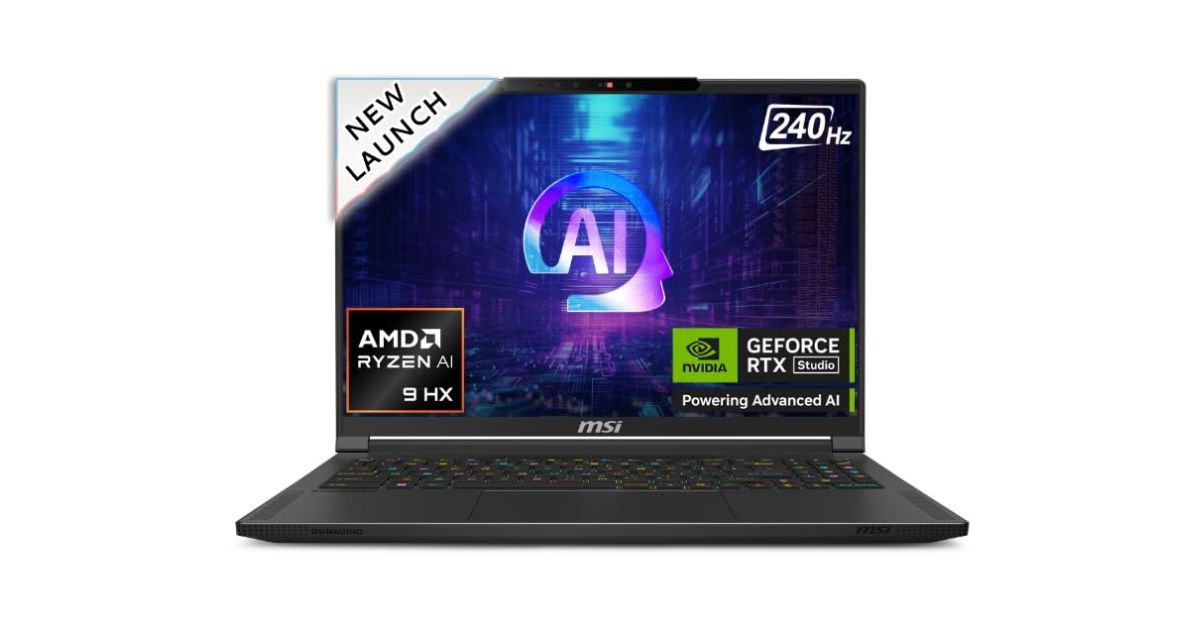 MSI Stealth A16 AI+ A3HVGG-074IN, A3HVFG-075IN Laptops Launched in India [ powered by AMD Ryzen AI 9 365 & Nvidia Graphics ]