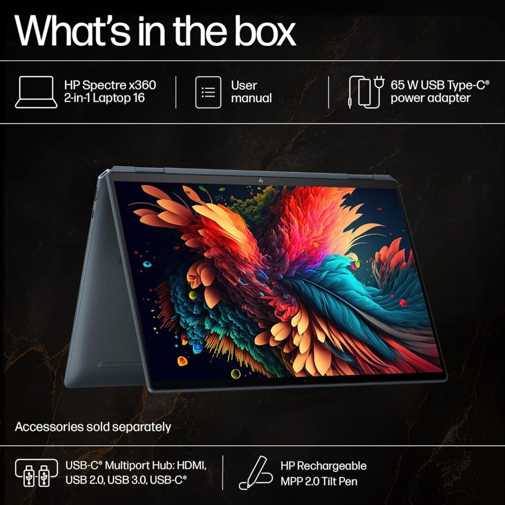 HP Spectre x360 16 aa0664TX OLED Laptop in the bo