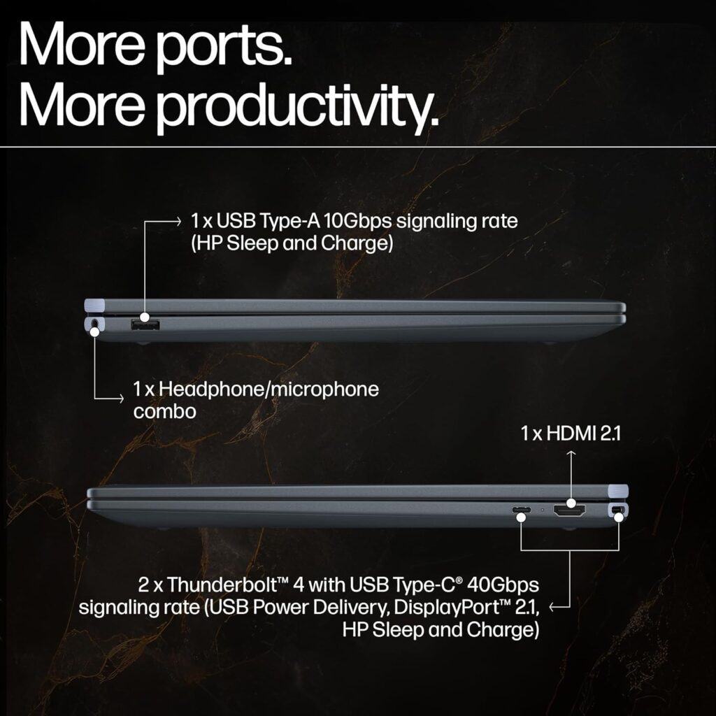 HP Spectre x360 16 aa0664TX OLED Laptop ports