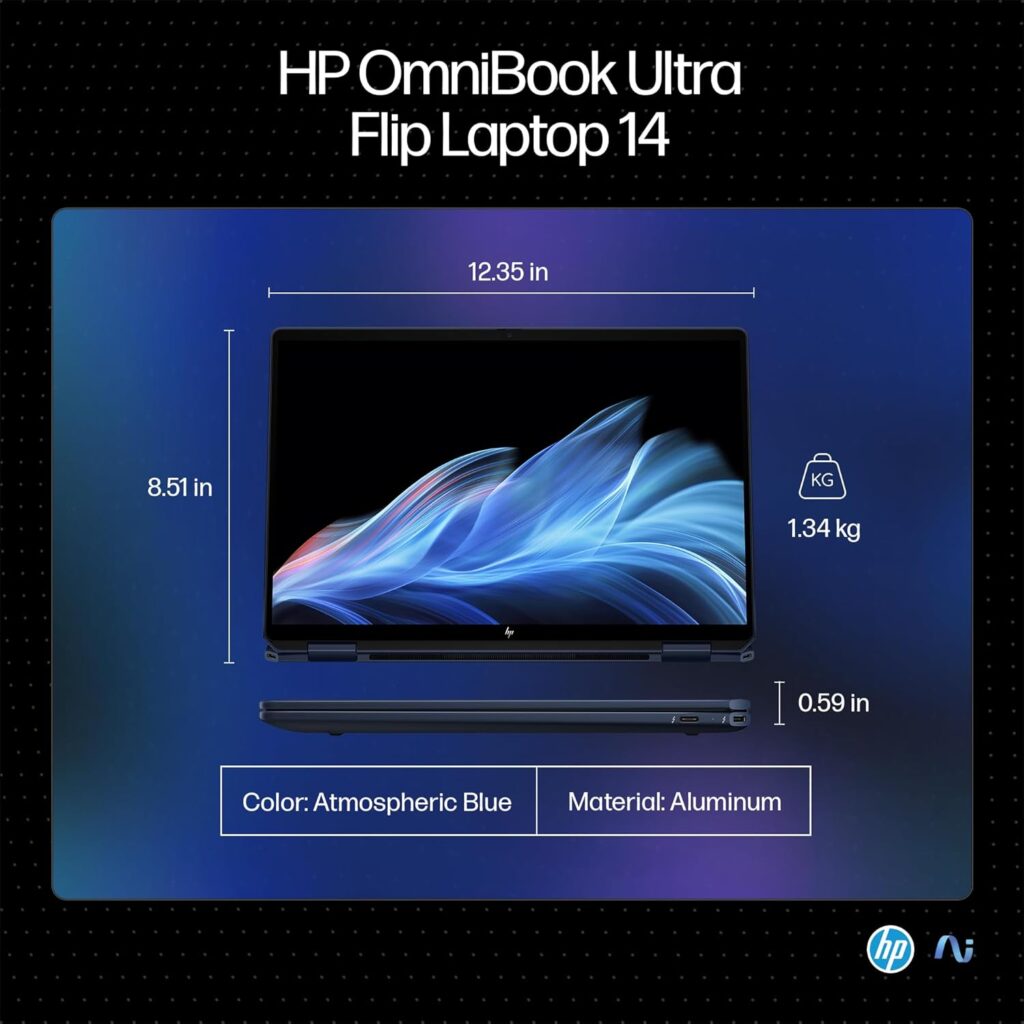 HP OmniBook Ultra Flip Next Gen AI PC blue color