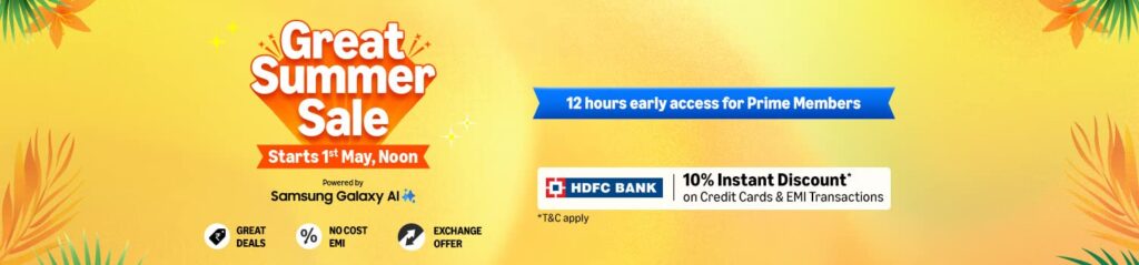 Amazon India Great Summer Sale 2025 Sale to go Live on May 1st - Deals on Mobiles & Electronics Accessories
